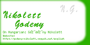 nikolett godeny business card